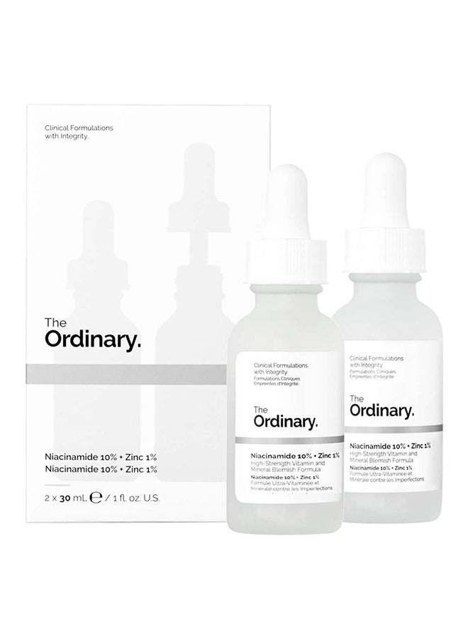 The Ordinary Pack Of 2 Niacinamide 10 And Zinc 1 High Strength Vitamin And Mineral Blemish Formula 30 ml